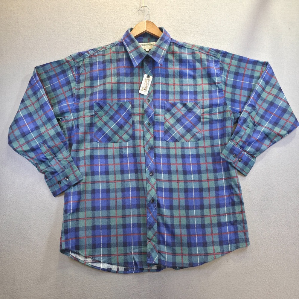 Wilderness Men's Multicolored Long Sleeve Button Up Flannel Size‎ XL NWT